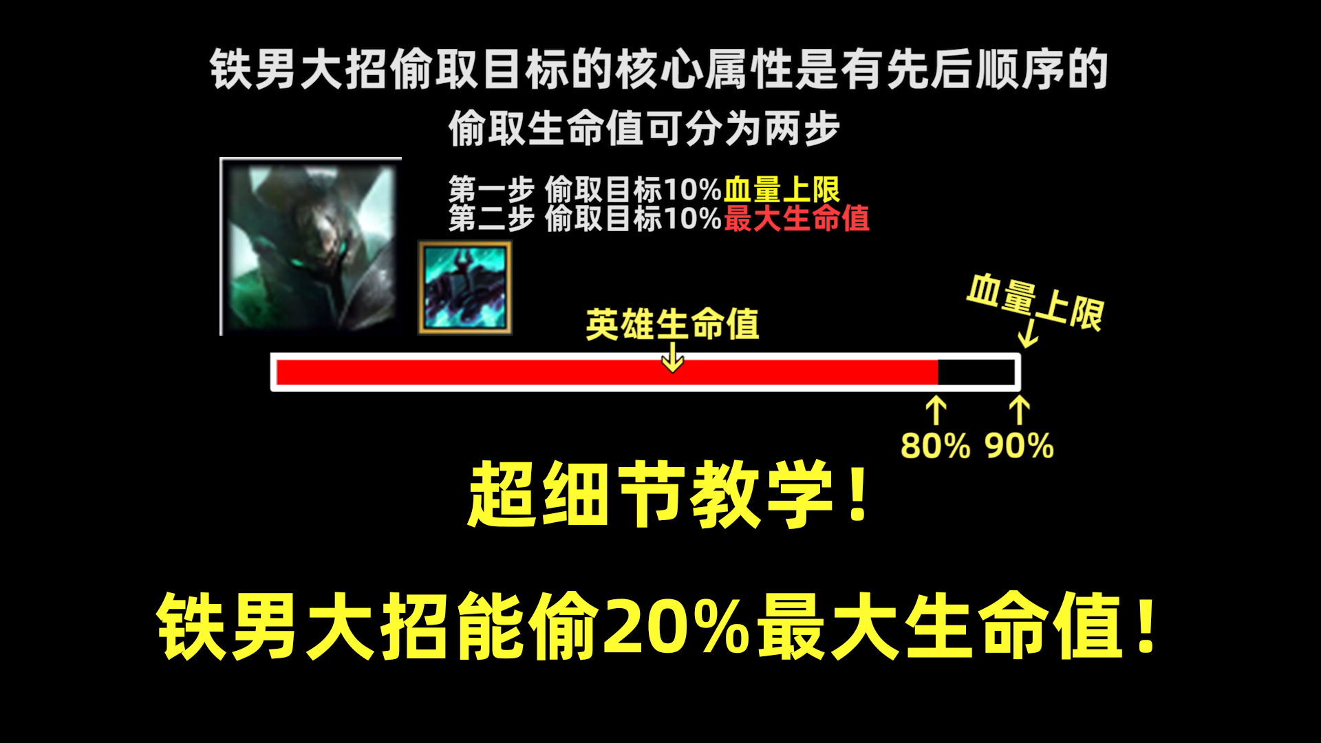 铁男超细节教学:大招竟然能造成20%最大生命值伤害!